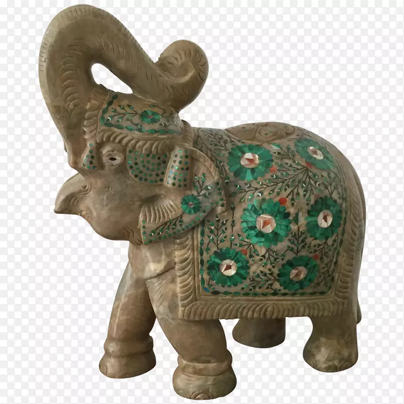 印度象非洲象雕像-印度