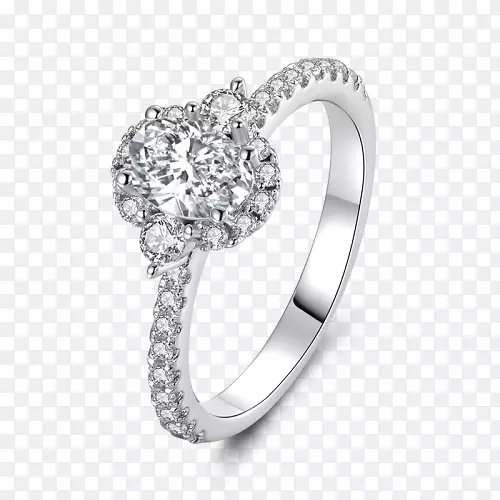 婚戒钻石爱情-银戒指