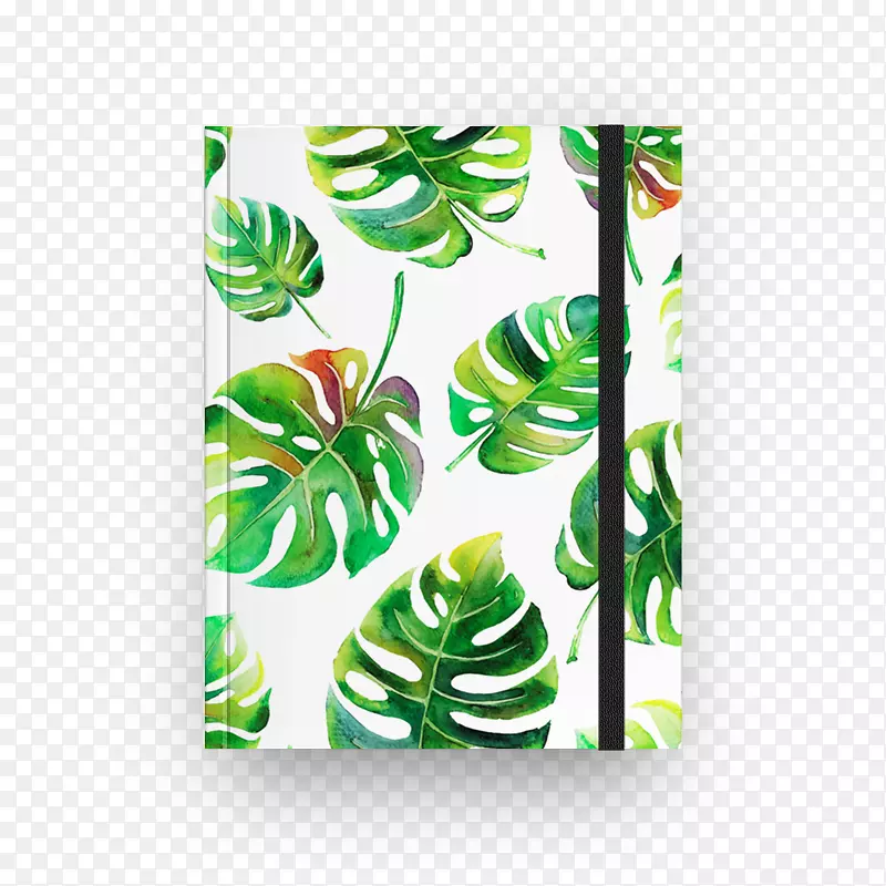 活页粘合笔记本长方形-海报装饰棕榈叶