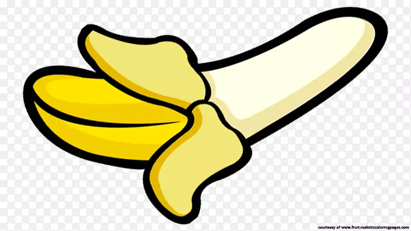 香蕉劈开果皮女士手指香蕉-香蕉