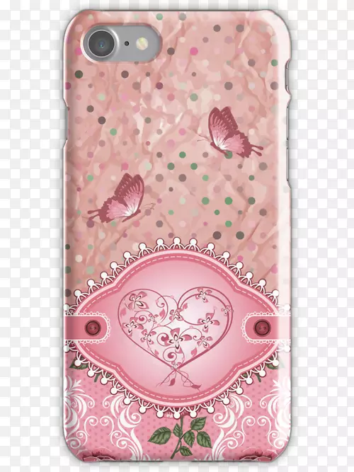 iPhone4iPhone5s iPhone6s-粉色圆点