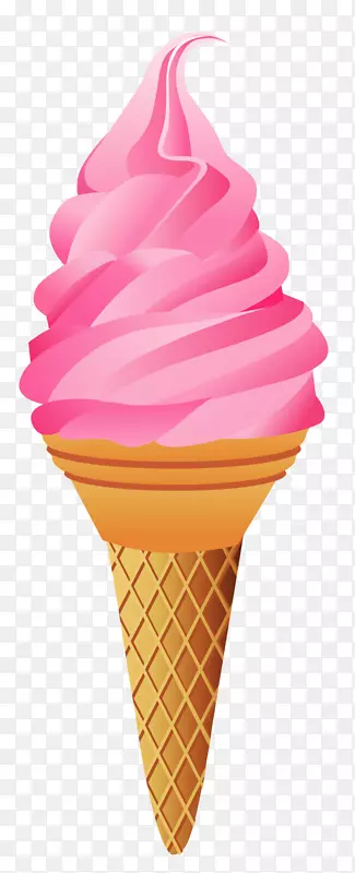 冰淇淋圆锥形圣代草莓冰淇淋巧克力冰淇淋-冰淇淋