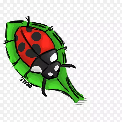 甲虫叶虫女鸟夹艺术-甲虫