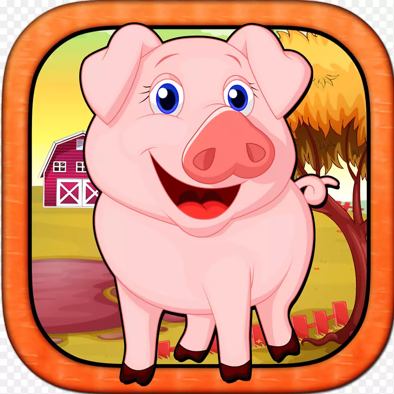 猪粉红鼻夹艺术-猪