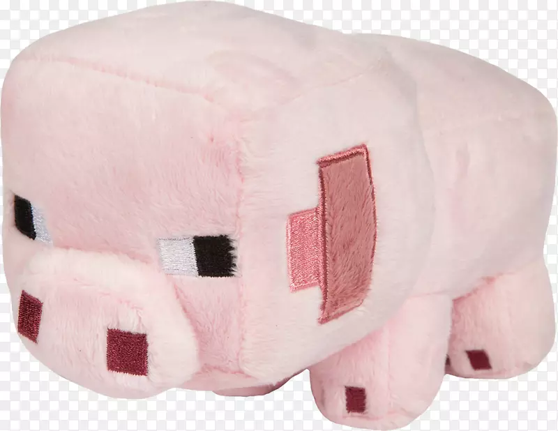 我的世界猪亚马逊网填充动物&可爱的玩具金克斯-小猪