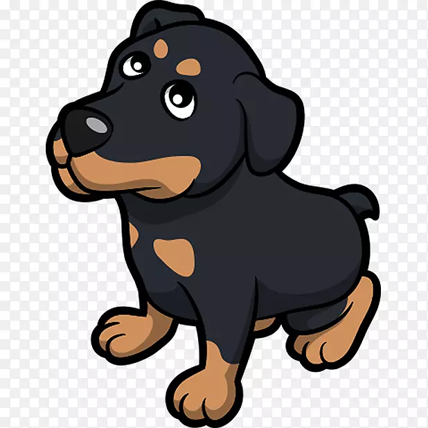 小狗罗威德犬品种贴纸表情-小狗