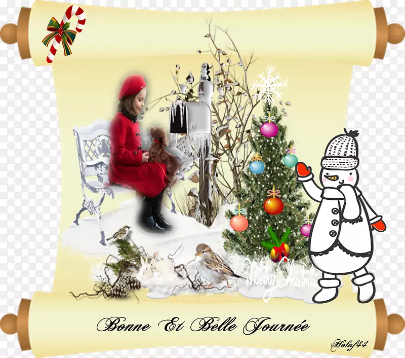 圣诞装饰品圣诞树问候及便笺卡摩尔多瓦-博努尔