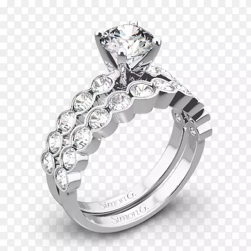 结婚戒指-银磨砂-结婚戒指