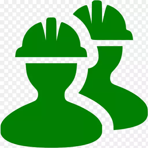 建筑工程工人计算机图标产业图标绿色图标