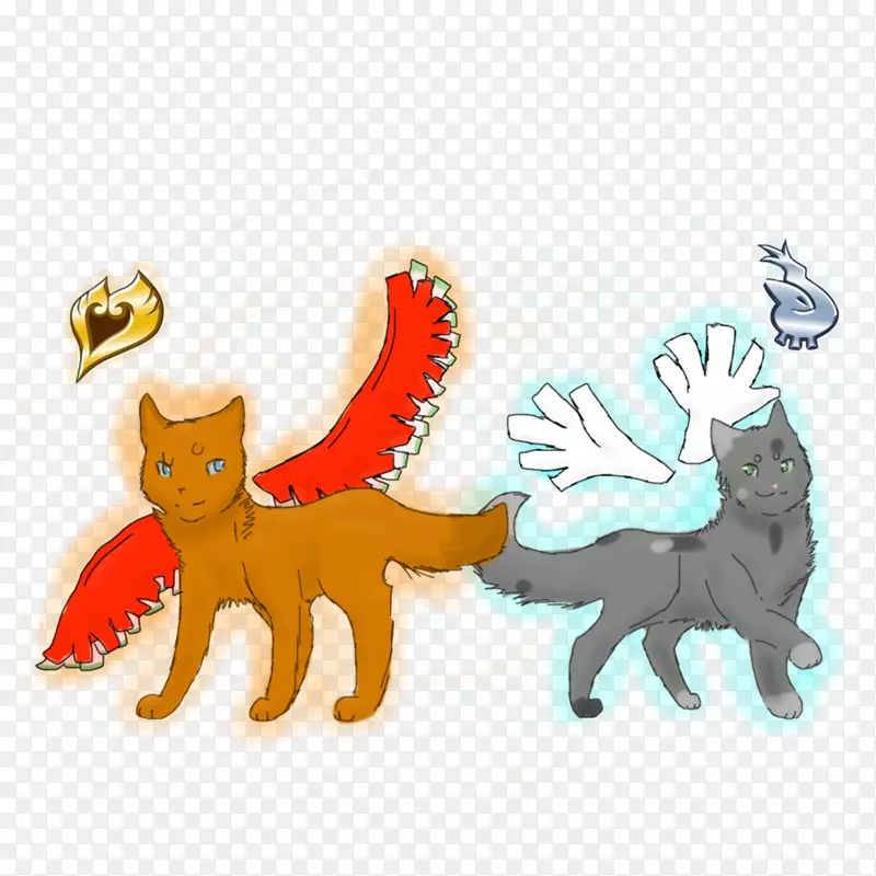 猫宝可蒙红心和银犬-小猫
