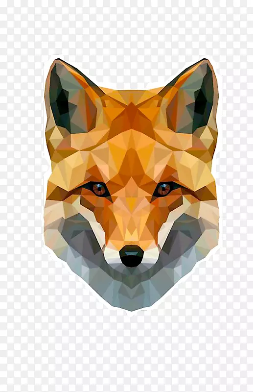 几何绘制多边形三角形数字狐狸与头饰