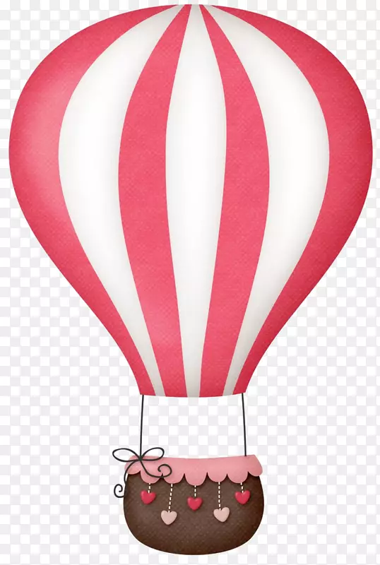 热气球粉红夹艺术气球