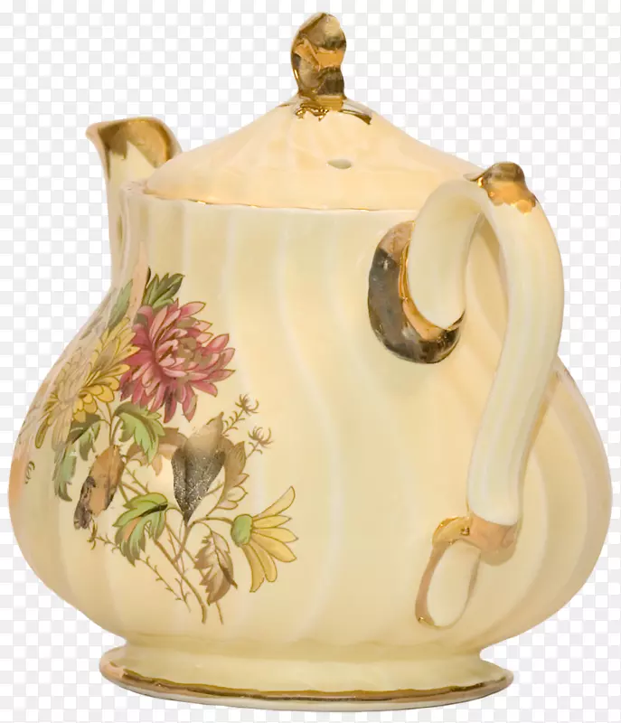 陶瓷陶器瓶盖.黄色茶壶