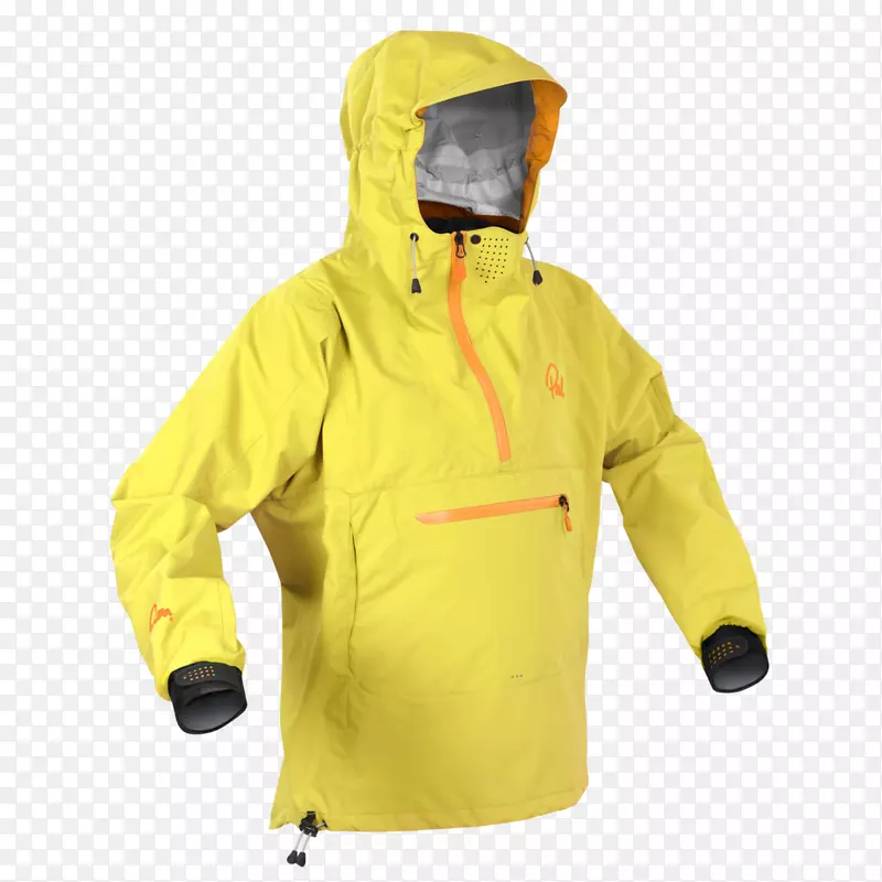 雨衣夹克衫，皮卡袖，海皮艇-黄色夹克