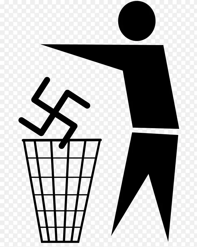 整洁的人标志符号垃圾桶和废纸篮子.符号