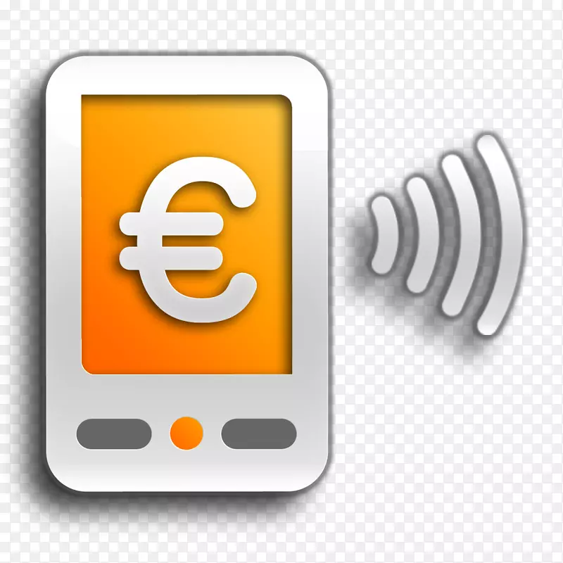 移动支付非接触式支付橙色S.A.智能手机-智能手机