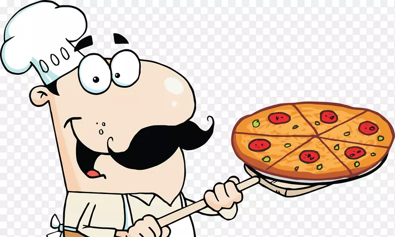 比萨饼厨师意大利菜卡通-比萨饼