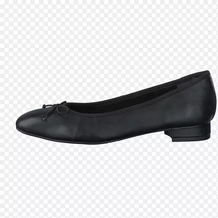 芭蕾舞平底鞋皮革黑色皮鞋