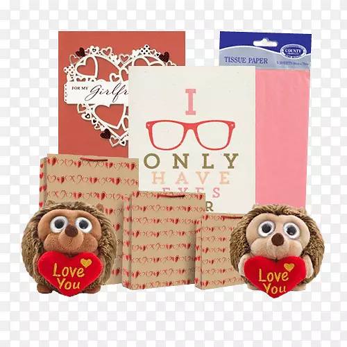 毛绒玩具和可爱的玩具爱你的眼睛字体-情人节礼物