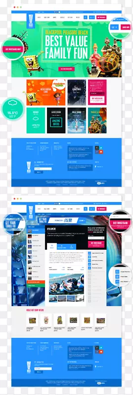 黑池游乐海滩旅游+休闲旅游网站网页设计平面设计-网页设计
