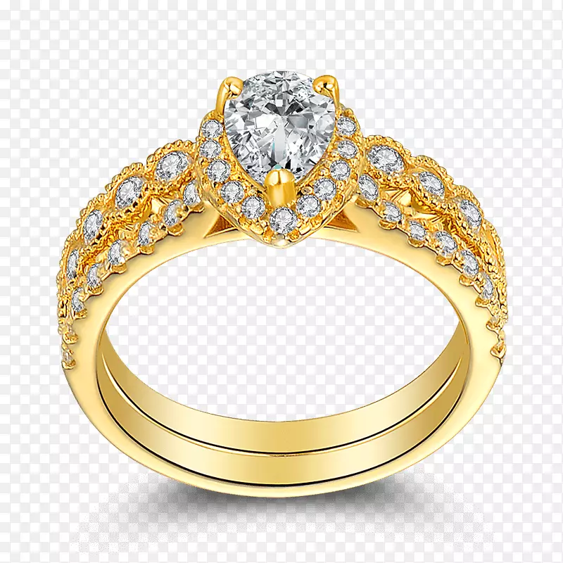 结婚戒指金订婚戒指