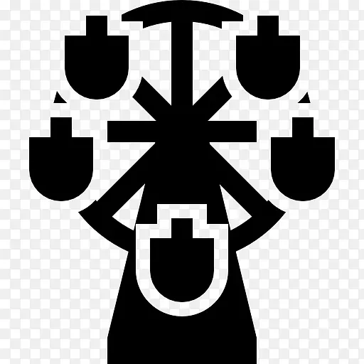 徽标白黑m剪辑艺术-马戏团摩天轮