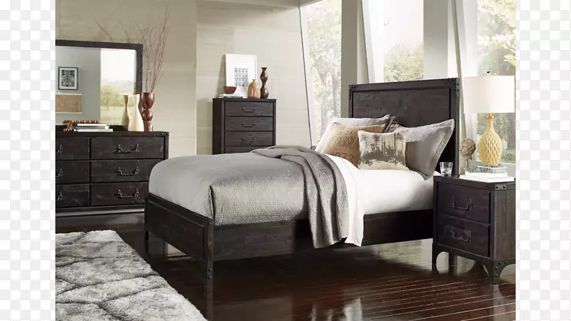 床架卧室家具集工业风格-床