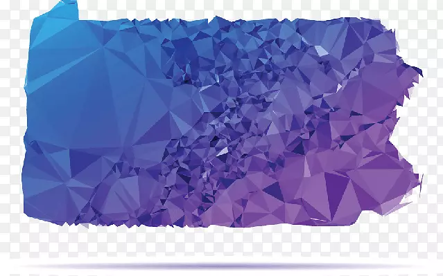 紫紫水晶塑料-抽象多边形