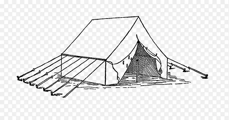 帐篷杆和桩野营数字邮票剪辑艺术.波西米亚帐篷