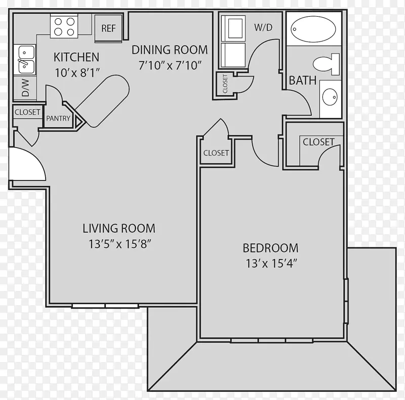 木兰保留区：多森公寓，所有公寓等级，出租平面图-公寓