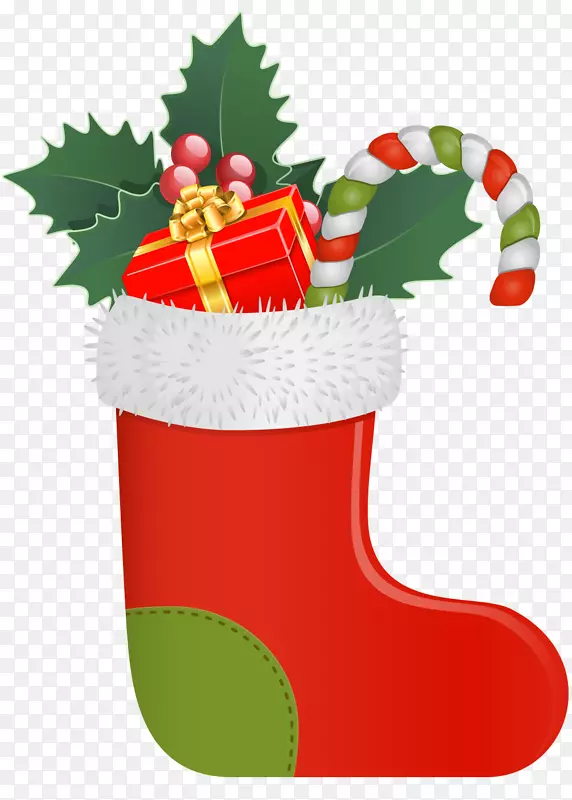 圣诞装饰品，圣诞长筒袜，圣诞树，食物-圣诞节