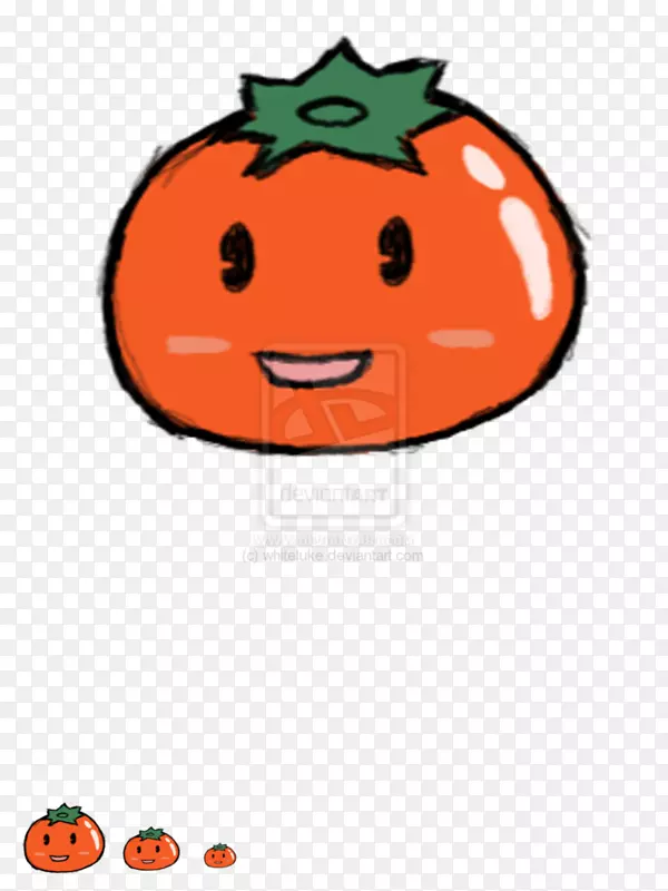 卡瓦伊水果剪贴画-番茄可爱