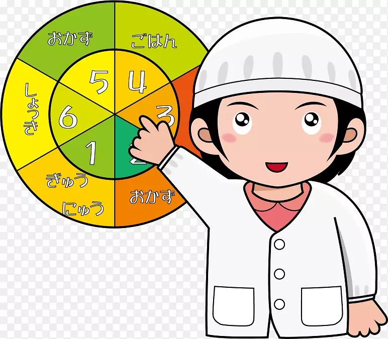 給食当番学校膳食剪贴画-学校