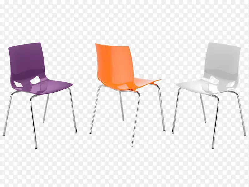 椅子塑料橙色诺维风格组-椅子