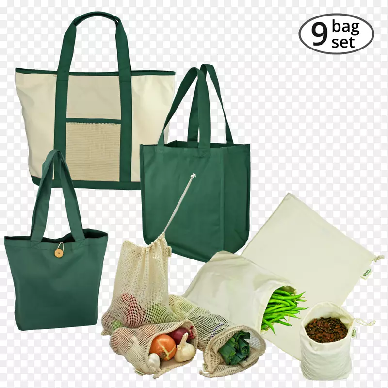 手提包有机棉购物袋手推车可重复使用购物袋