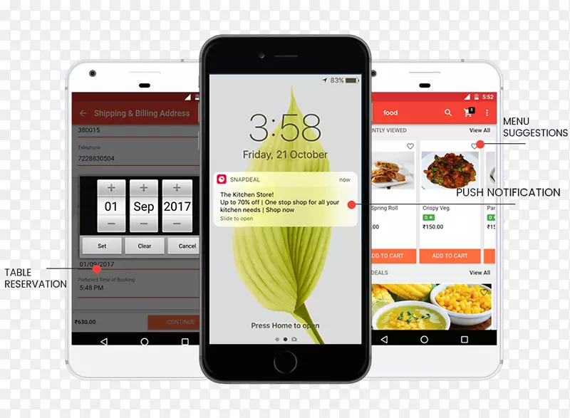 智能手机，快餐店，网上订餐-美味大餐介绍