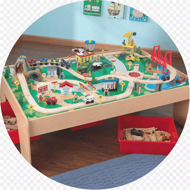 床头柜玩具火车和火车组抽屉桌