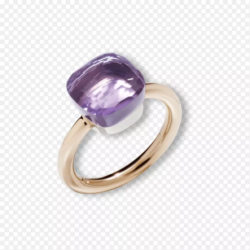 法国紫水晶耳环