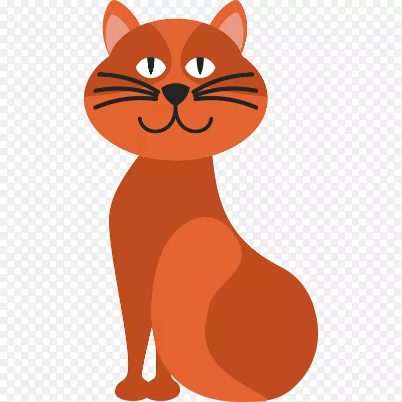 胡须小猫家养短毛猫剪贴画-小猫