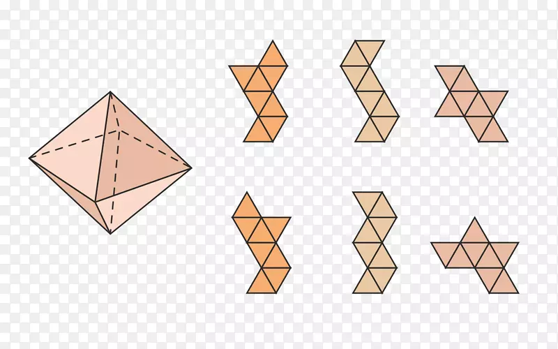 网三角形几何八面体几何形状-三角形