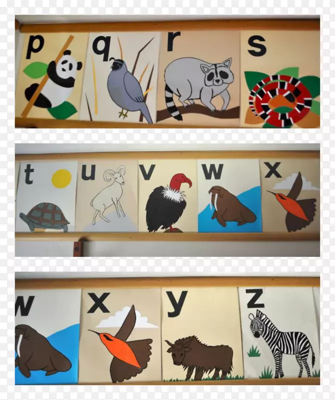 动物字母表儿童室动物园-动物字母