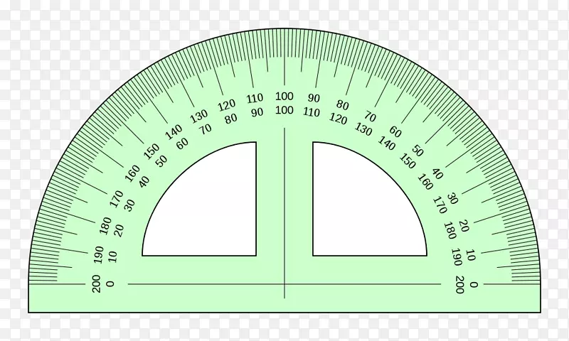 量角器尺测量角绘制角