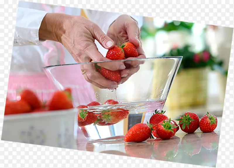 草莓甜樱桃月桂灌木甜点-草莓