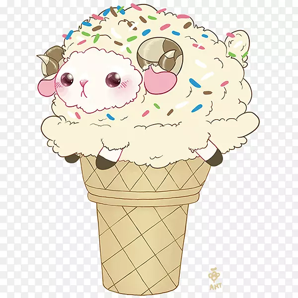 冰淇淋锥卡通-冰淇淋