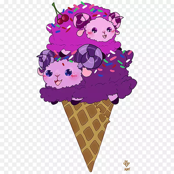 冰淇淋锥字-冰淇淋