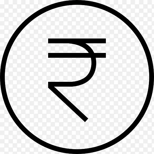 印度卢比签署货币电脑图标-印度