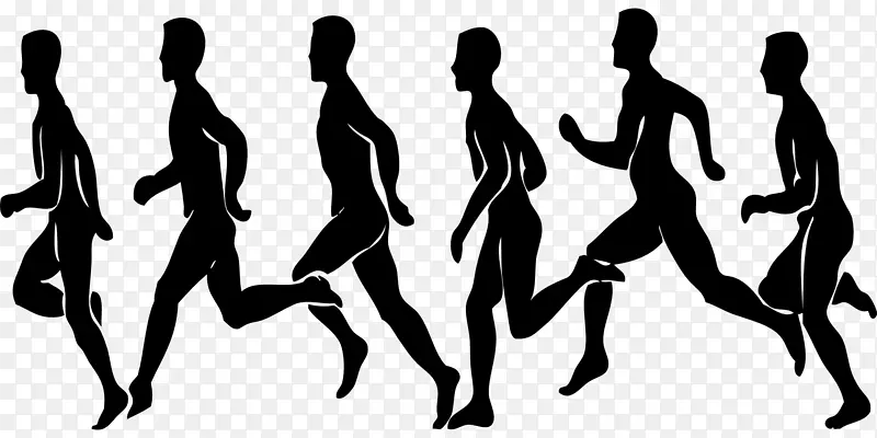 越野跑径跑夹艺术-剪贴画男子健康