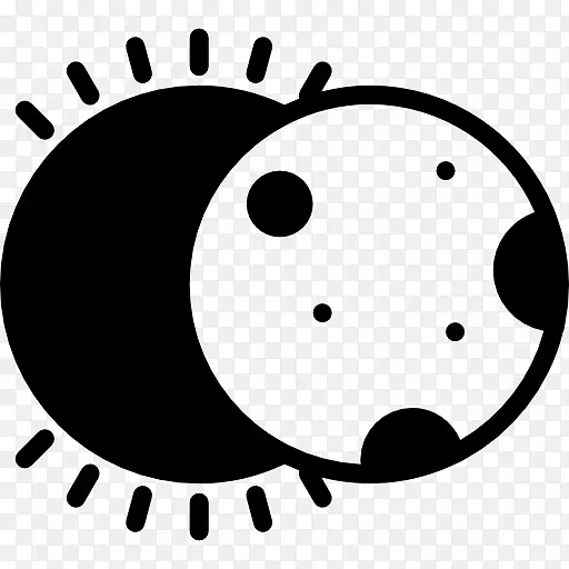 日食电脑图标剪辑艺术月亮