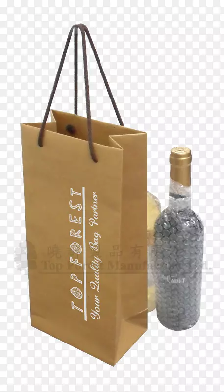 纸袋盒葡萄酒瓶