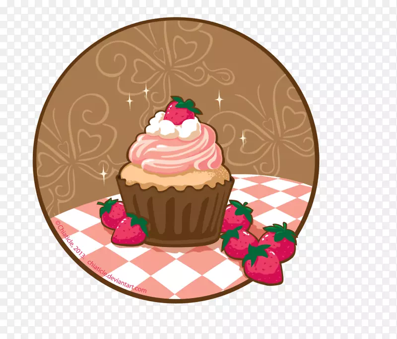 奶油蛋糕，松饼，圣诞装饰-草莓蛋糕